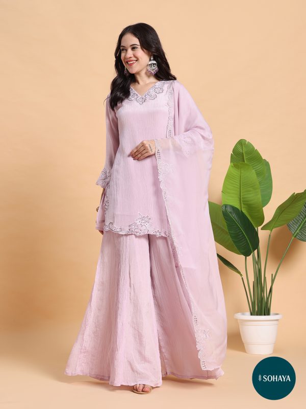 Tammanah Lavender Designer Suit Set Lavender