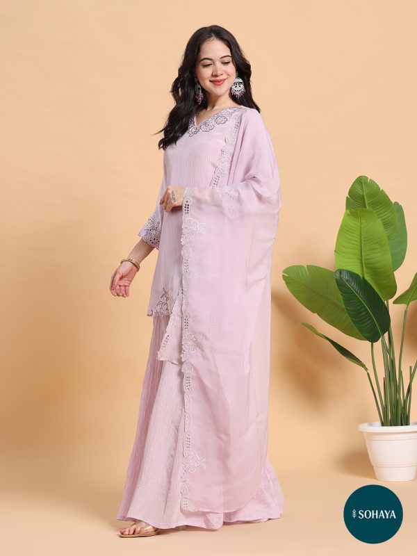 Tammanah Lavender Designer Suit Set Lavender