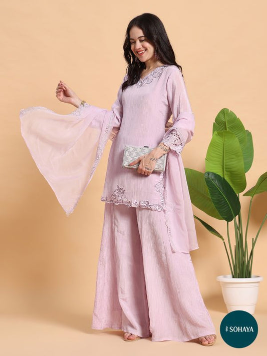 Tammanah Lavender Designer Suit Set Lavender